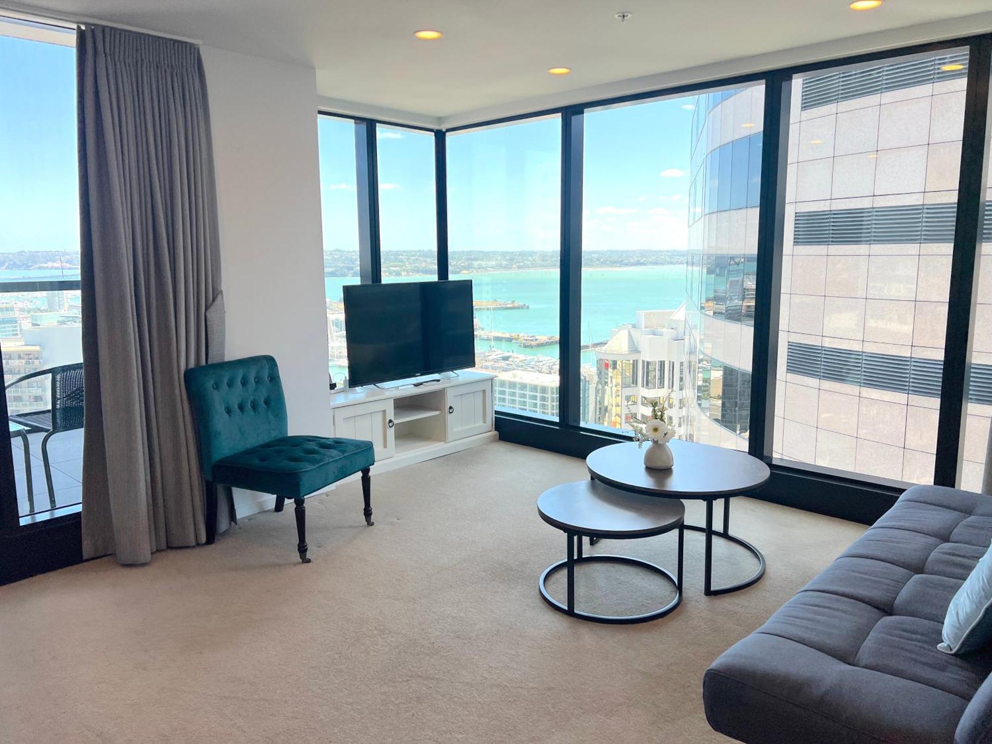 Magnificent Harbour View Skytower View Apartment In Cbd Auckland Luaran gambar
