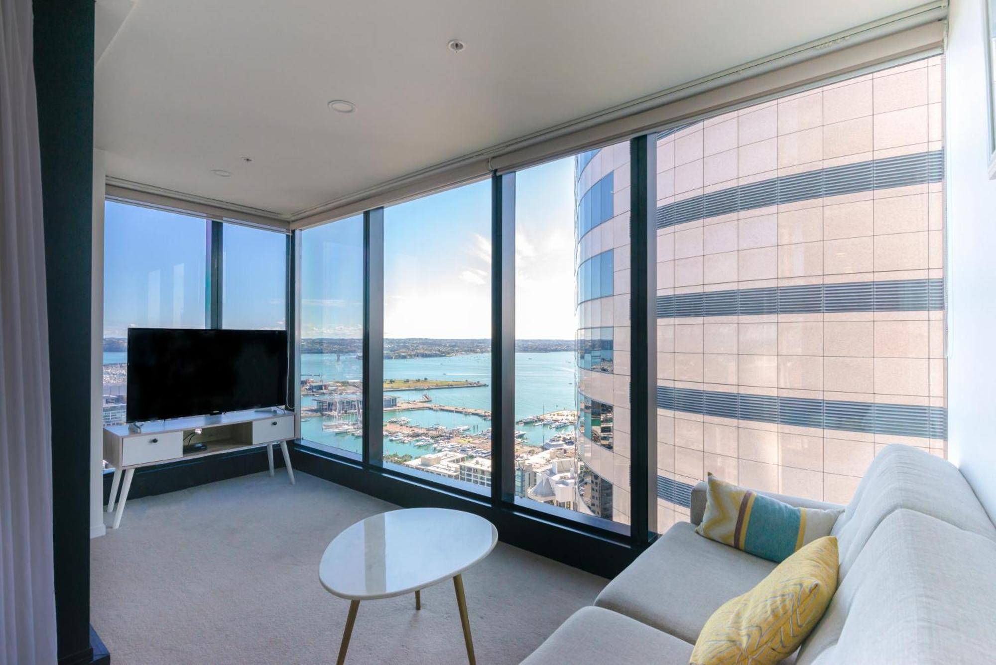 Magnificent Harbour View Skytower View Apartment In Cbd Auckland Luaran gambar